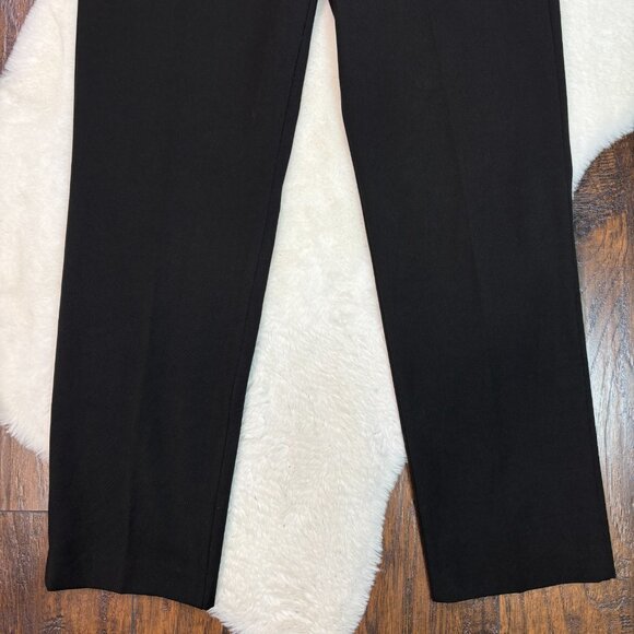 Talbots Dress Pants 10 Black Heritage Fit Straight Leg Side Zip Stretch Women's - Picture 4 of 9